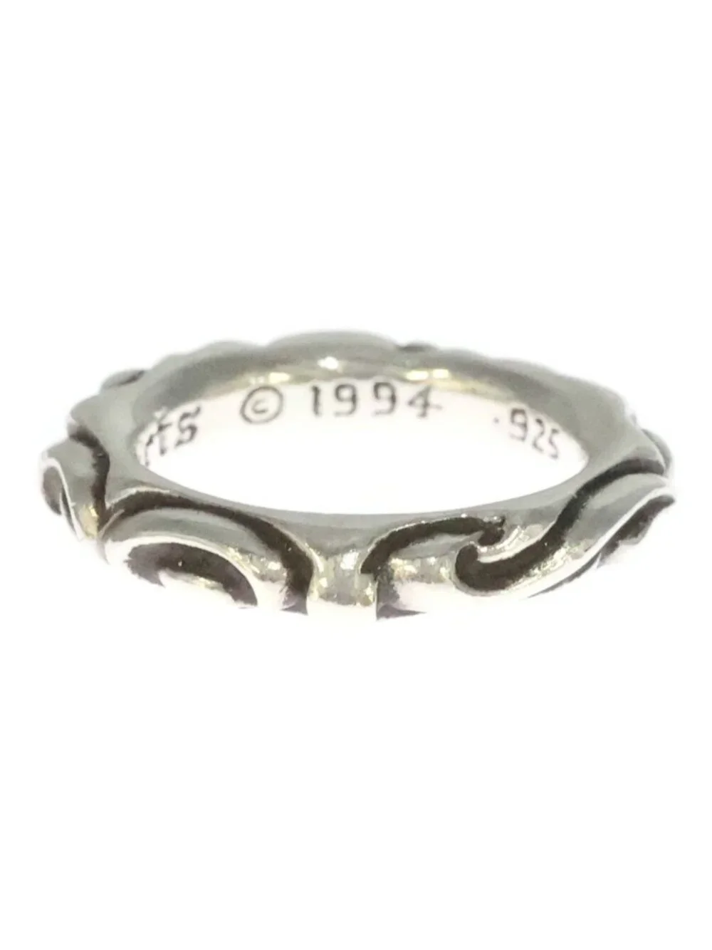 Chrome Hearts Scrl Band Scroll Ring Silver